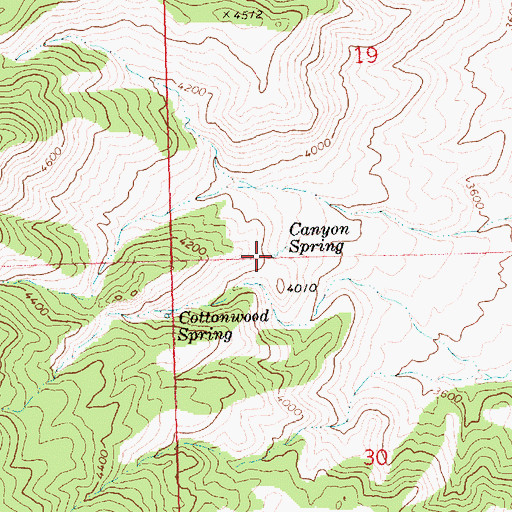 Topographic Map of Canyon Spring, AZ