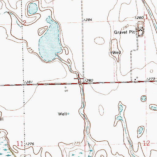 Topographic Map of Dangel Airport, SD