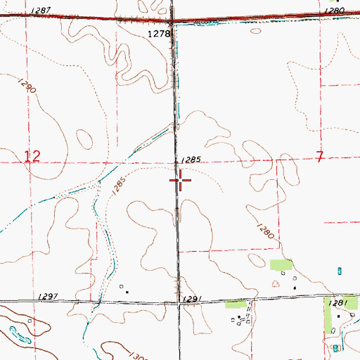 Topographic Map of Turkey Ridge Airport, SD