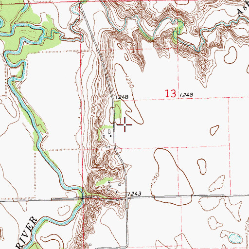 Topographic Map of Bixler Ridge Airport, SD