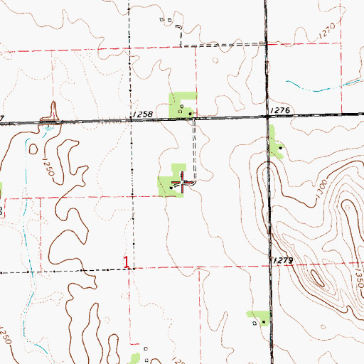 Topographic Map of Howard Field, SD
