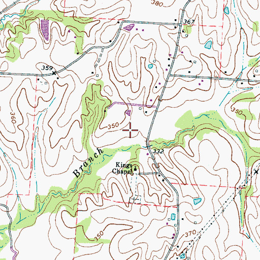Topographic Map of Bull Run Airport, TN