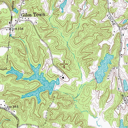 Topographic Map of Shoemaker-Shelby Forest Airport, TN