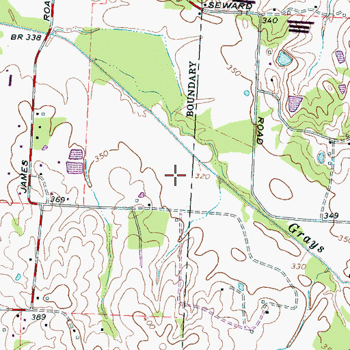 Topographic Map of Cotton Field Airport, TN