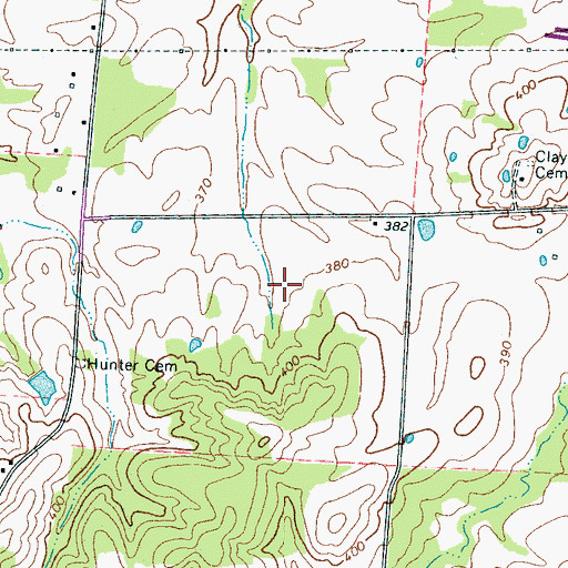 Topographic Map of Pegasus Field, TN