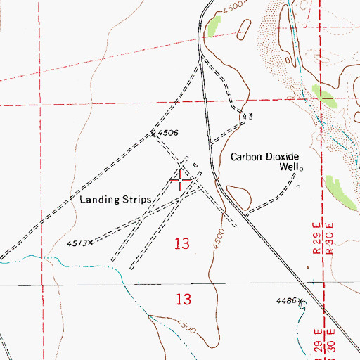 Topographic Map of Tequesquite Ranch Airport, NM