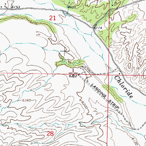 Topographic Map of Chloride Airport, NM