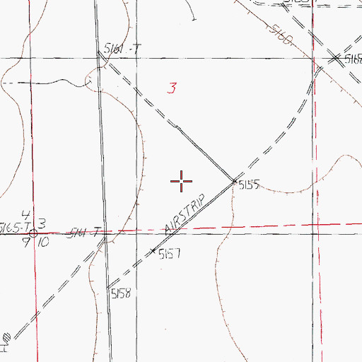 Topographic Map of Gray Ranch Airport, NM