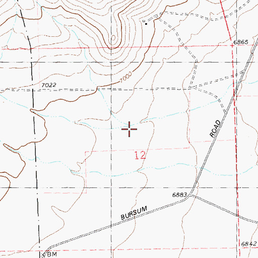 Topographic Map of Rael Ranch Horse Pasture Airport (historical), NM