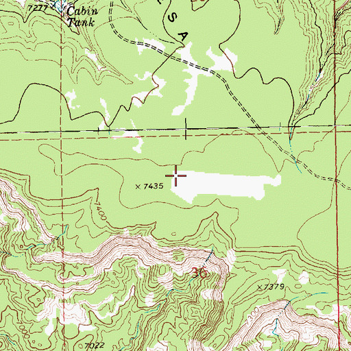Topographic Map of High Lonesome Airport, NM