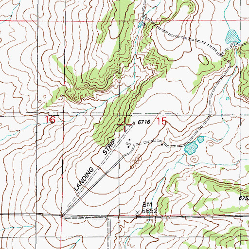 Topographic Map of Patterson Ranch Airport (historical), NM