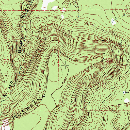 Topographic Map of San Miguel Ranch Airport, NM