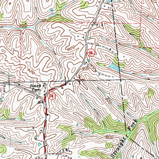 Topographic Map of Owen Air Park, KY