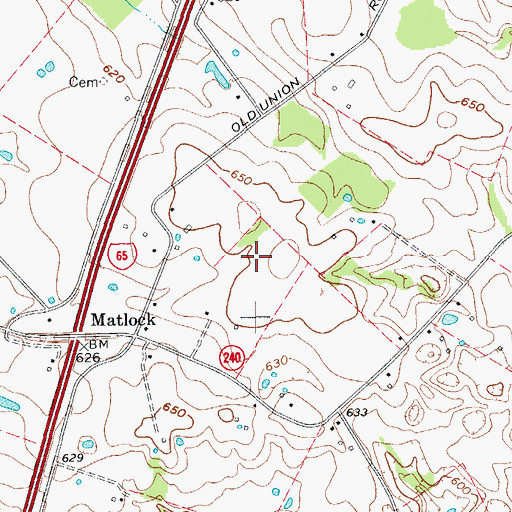 Topographic Map of Plane-O-Field, KY