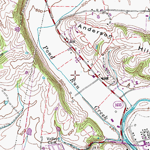 Topographic Map of Mason Valley Airport, KY