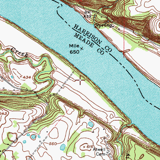 Topographic Map of Russell Airport (historical), KY