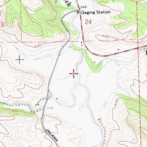 Topographic Map of La Hoya Creek, CA