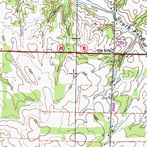 Topographic Map of J & C Antique Airfield, KY