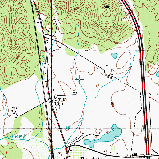 Topographic Map of Shady Acres Airport, KY