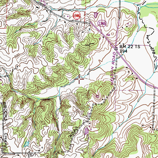 Topographic Map of Turner Field, KY