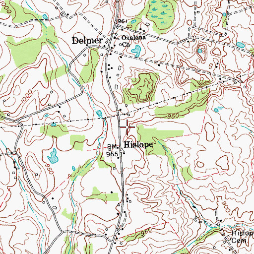 Topographic Map of Lee's Airpark, KY