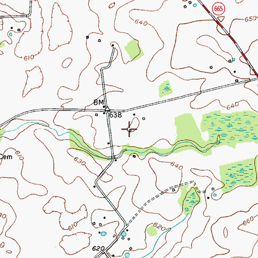 Topographic Map of Cummings Farms Airfield, KY