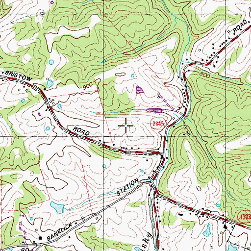 Topographic Map of Caintuckee Airport, KY