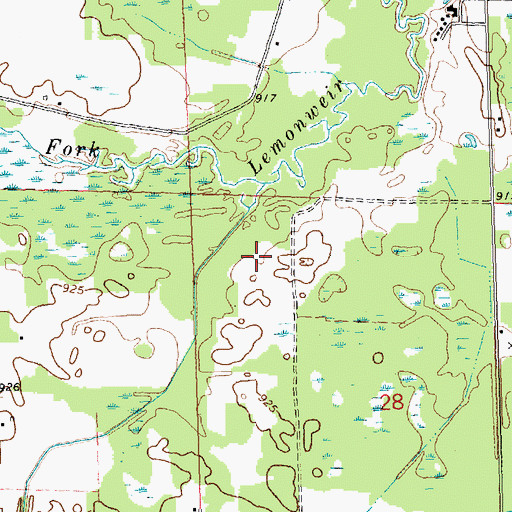 Topographic Map of Prehn Cranberry Company Airport, WI