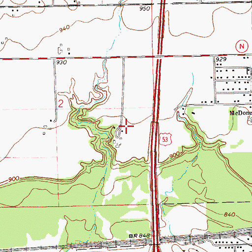 Topographic Map of Blunt Field, WI