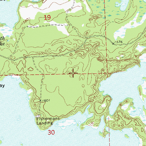 Topographic Map of Blair Lake Airport, WI
