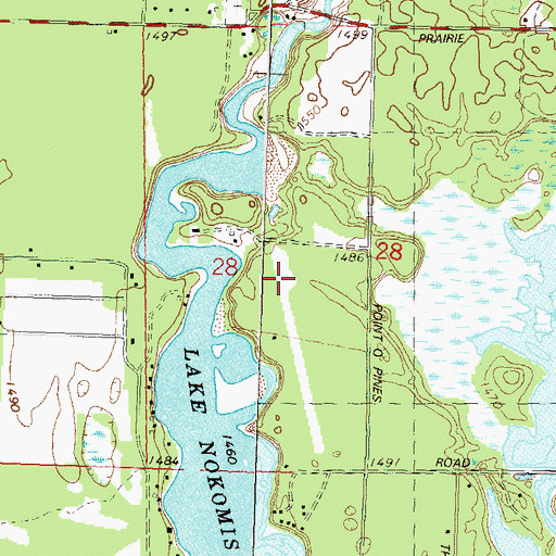 Topographic Map of Turner Airport, WI