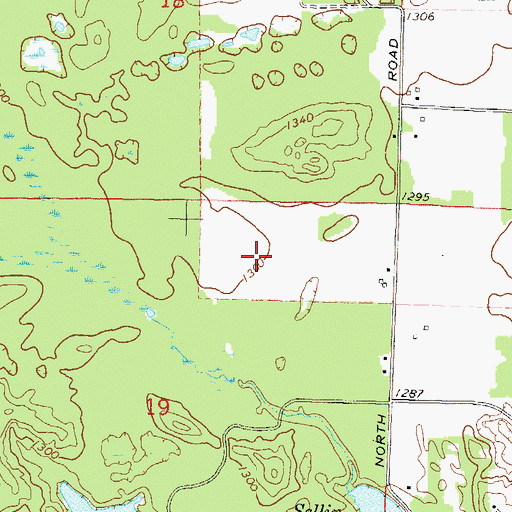 Topographic Map of Lakewood Airpark, WI