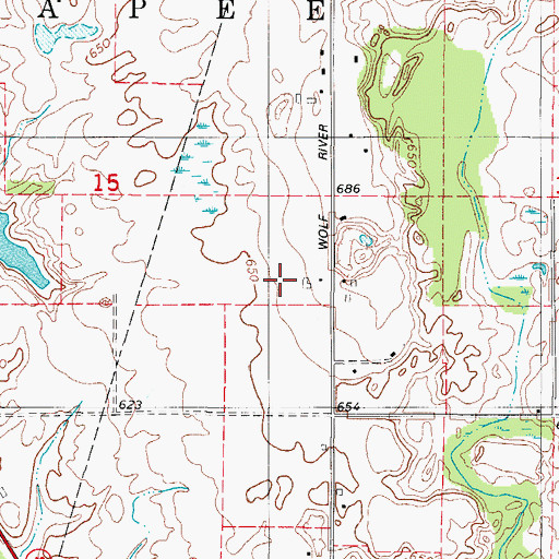 Topographic Map of Jorgensen - Stoller Airport, WI