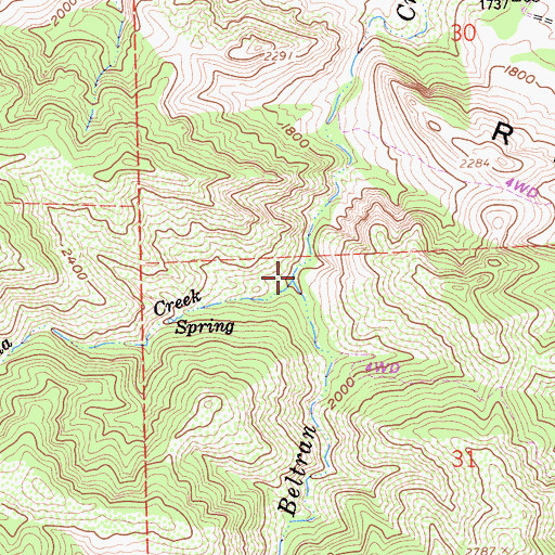 Topographic Map of La Jolla Creek, CA