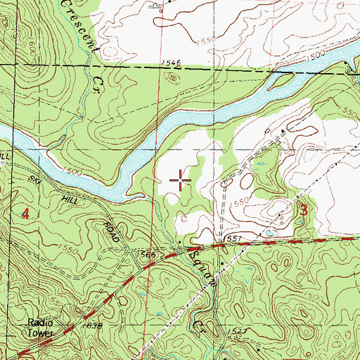 Topographic Map of River Valley Airport, WI
