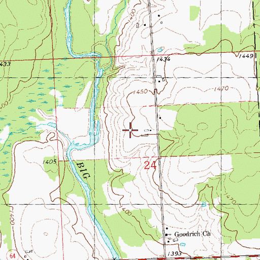Topographic Map of John's Field, WI
