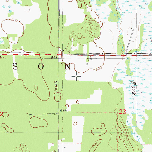 Topographic Map of Circle T Airport, WI