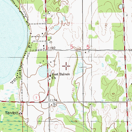 Topographic Map of Romeo Airstrip, WI