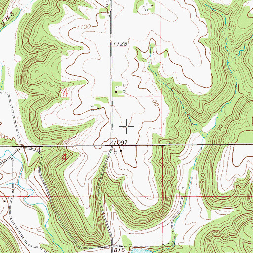 Topographic Map of Airwolfe Airport, WI