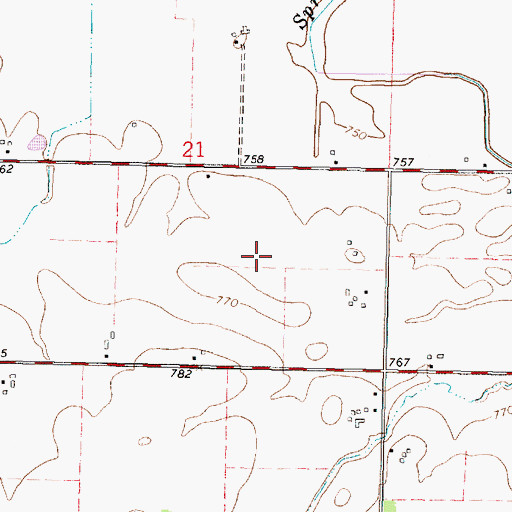 Topographic Map of Oshkosh Sky Ranch Airport (historical), WI