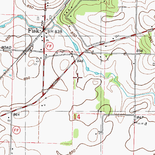 Topographic Map of Planeacres Airport, WI