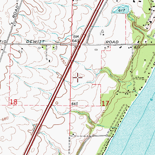 Topographic Map of Davies Airport, WI