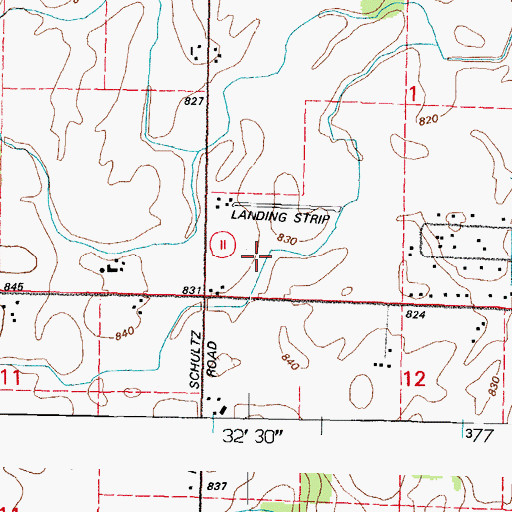 Topographic Map of Fun-Air Airport, WI