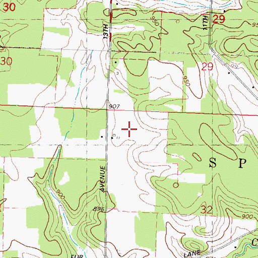 Topographic Map of Wood Airport, WI