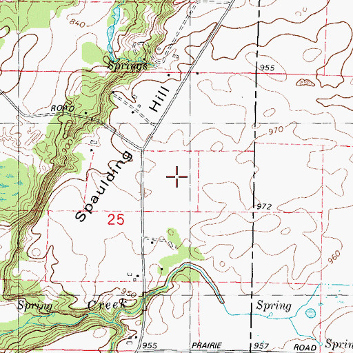 Topographic Map of J & L Aviation, WI