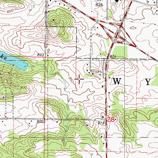 Topographic Map of Knutson Field, WI