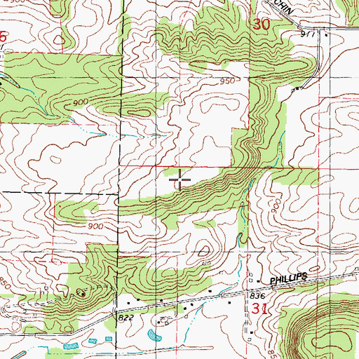 Topographic Map of Weatherbee Field, WI