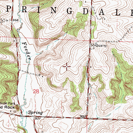 Topographic Map of Hecklers' Strip, WI
