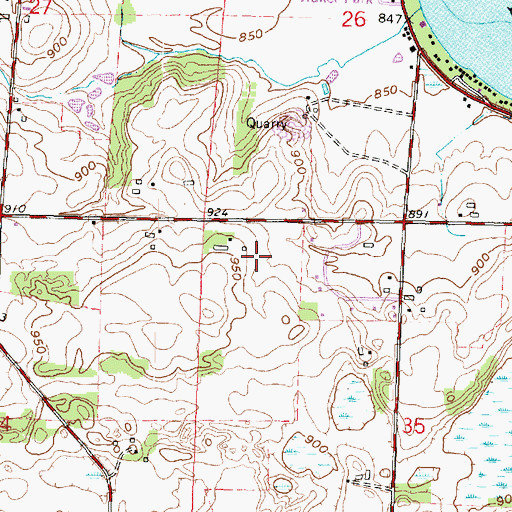 Topographic Map of Uff-Da Airport, WI
