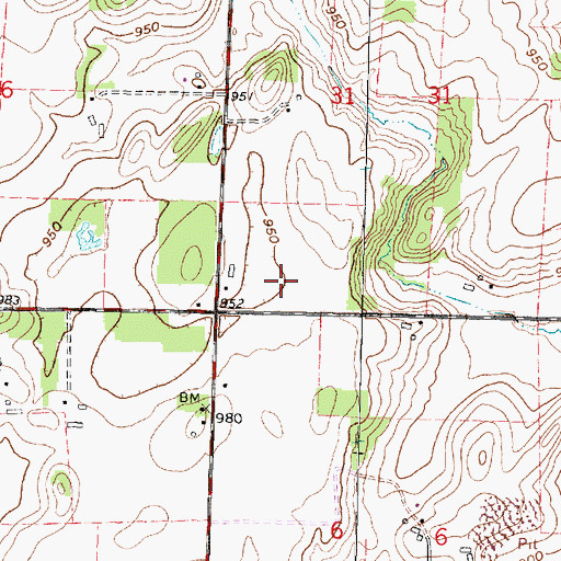 Topographic Map of Wisersky Airport, WI